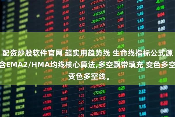 配资炒股软件官网 超实用趋势线 生命线指标公式源码,含EMA2/HMA均线核心算法,多空飘带填充 变色多空线。