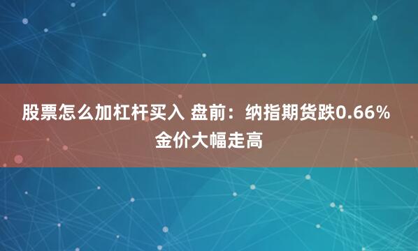 股票怎么加杠杆买入 盘前：纳指期货跌0.66% 金价大幅走高
